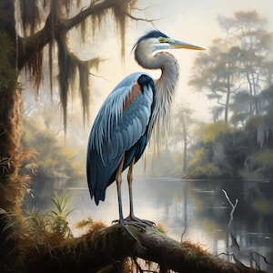 In the Shadows of Audubon: Louisiana&#39;s Blue Heron