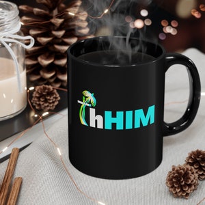 HHIM Logo Mug, Hilton Head Island Ministry Hub, Cross And Dove Design
