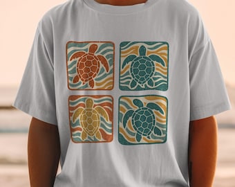 Retro schildpad clipart-png: transparante zeeschildpadkunst (digitale download)