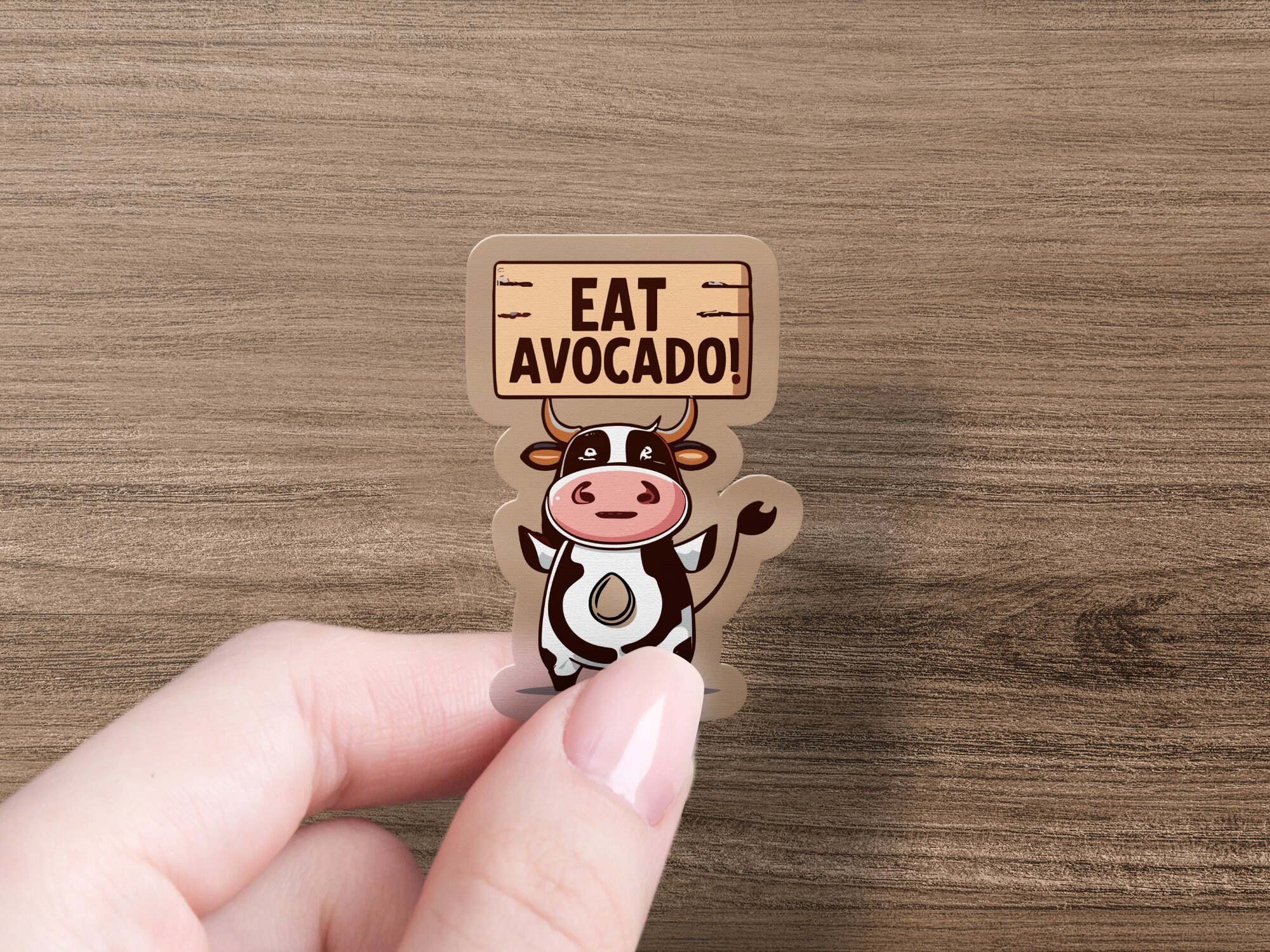 Cow Stats Eat Avocado Digital Printable SVG Farm Wall Decor 