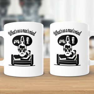 Tazza Freud Joke, Cosa c'è nella mente di un uomo Tazza, Regalo per terapista, Regalo di psicologia, Regalo di psichiatria, Regalo femminista