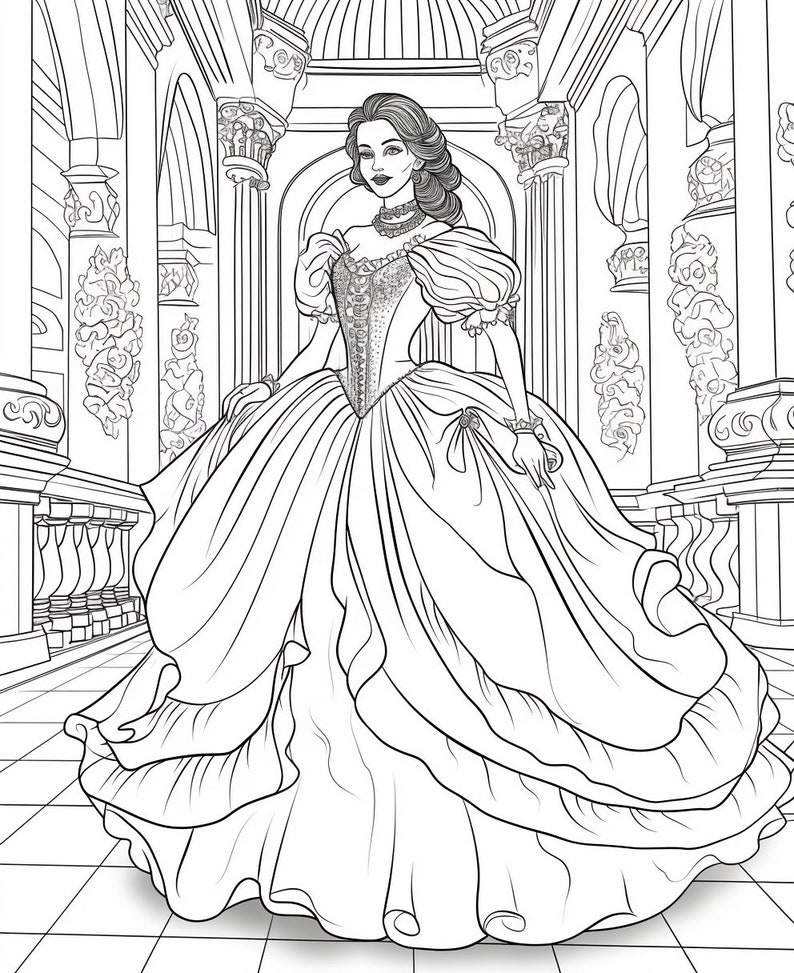 36 Printable Beautiful Wedding Brides Coloring Pages Etsy UK