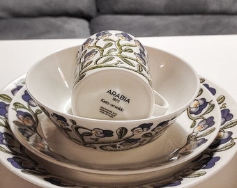 RARE! Arabia Finland Keto-orvokki Collector's Set by Birger