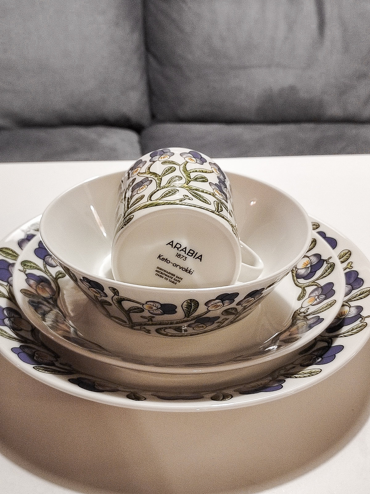 RARE! Arabia Finland Keto-orvokki Collector's Set by Birger