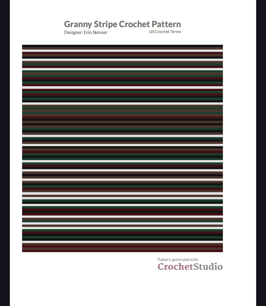 Forest Themed Stripped Crochet Pattern - Etsy
