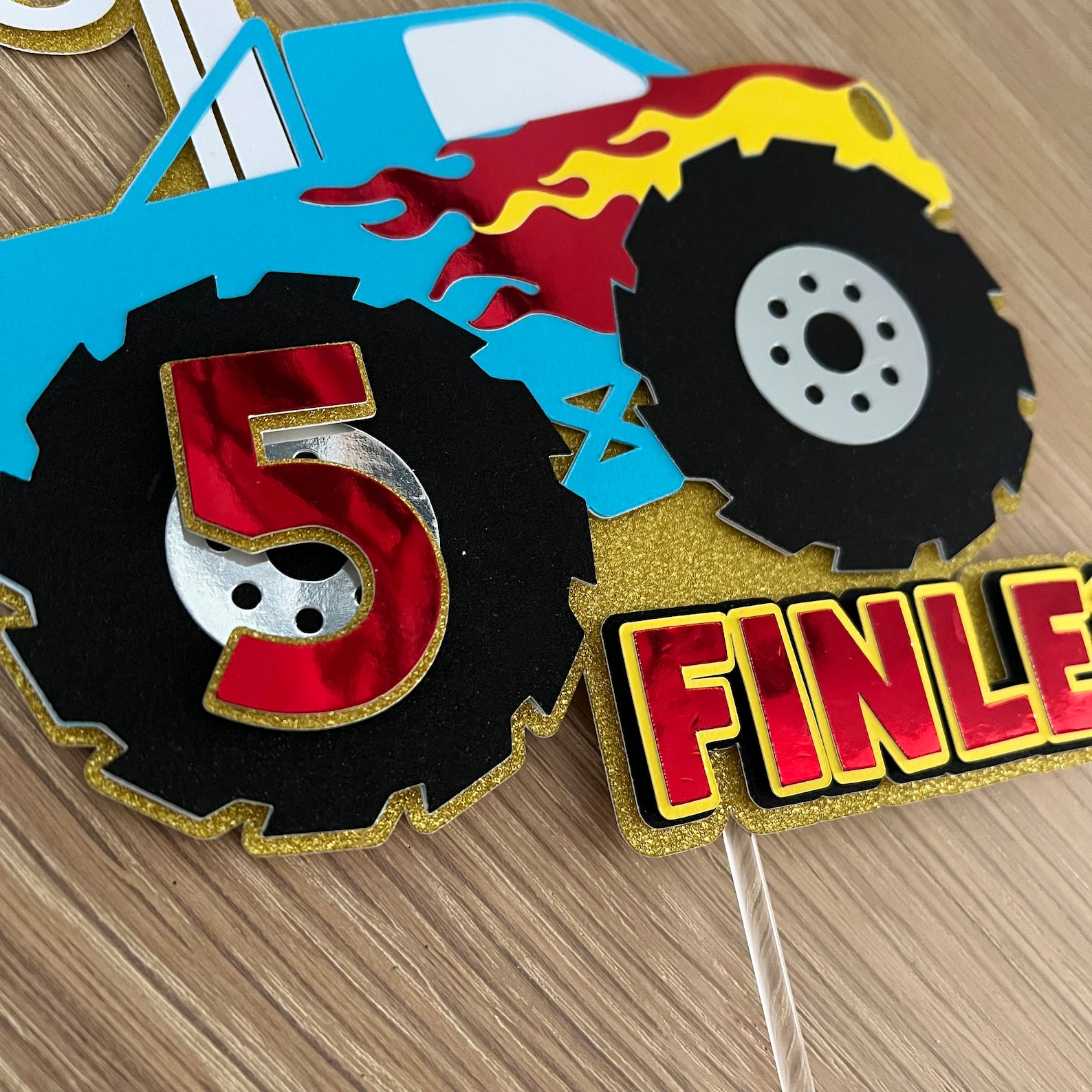 Monster Truck Cake Topper, Custom Cake Topper Personalised With Name — free download
