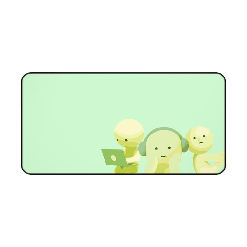 Smiski Green Yoga, At Work, Hippers Series Mousepad | 3 Sizes | Gaming Desk Mat | Custom Mousepad | Keyboard Mat | Office Decor | Gift image 5
