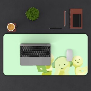 Smiski Green Yoga, At Work, Hippers Series Mousepad | 3 Sizes | Gaming Desk Mat | Custom Mousepad | Keyboard Mat | Office Decor | Gift image 4