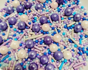 Purple Dream Cupcake Sprinkles Mix Decorazioni commestibili per toppers per torta