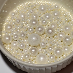 White Wedding Edible Pearls, Pearl Sprinkle Mix, Shimmery Sprinkles, Cake Decorations, Cupcake perfect for wedding Gluten Free, Vegan image 3