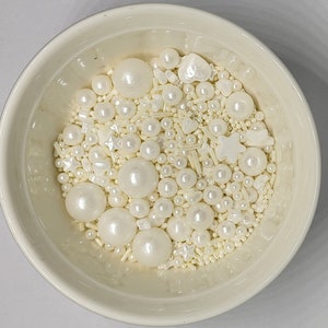 Mix di granella bianca per matrimonio, decorazione commestibile per torte, granella per matrimonio, mix di granella per compleanno di forme ideali per la tua pasticceria, senza glutine, vegetariano