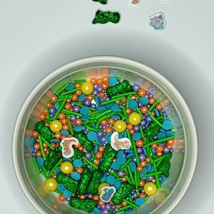 Sugar Sprinkles Edible Mix,  Dinosaur mix, Cupcake mix, Ice cream mix, Cake, Cupcake, Cookie Decorations  Vegan, Gluten-free, Halal