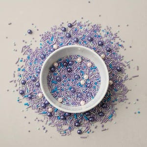 Purple dream  Cupcake Sprinkles Mix Edible  Cake Toppers Decorations Vegan, Halal, Gluten Free