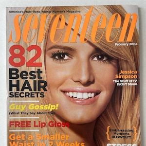 Seventeen Vintage Magazine, February 2004 - Jessica Simpson - Very Rare Find