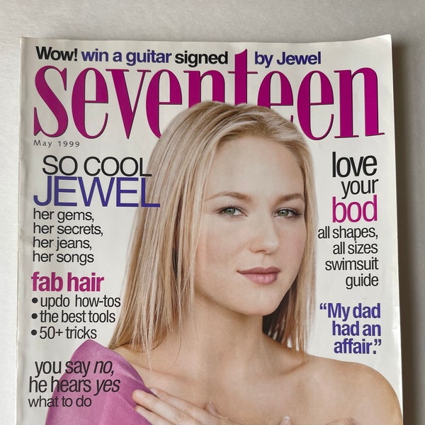 90's Seventeen Vintage Magazine, May 1999 - Jewel