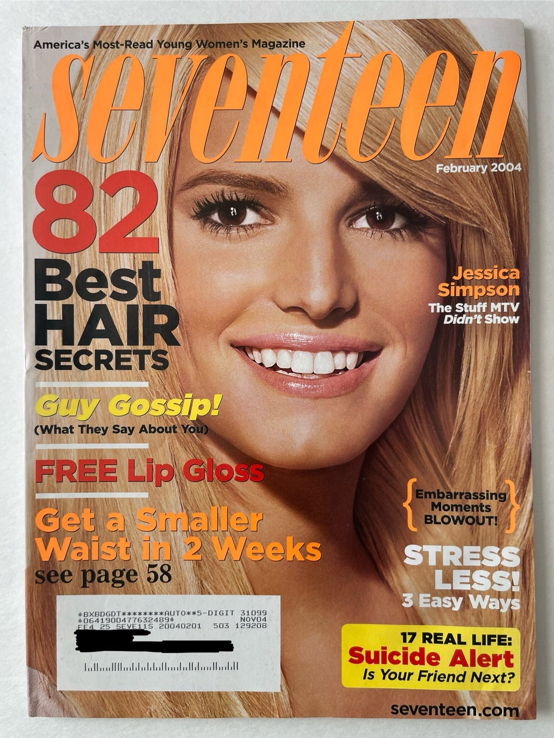 Seventeen Vintage Magazine, February 2004 - Jessica Simpson - Very