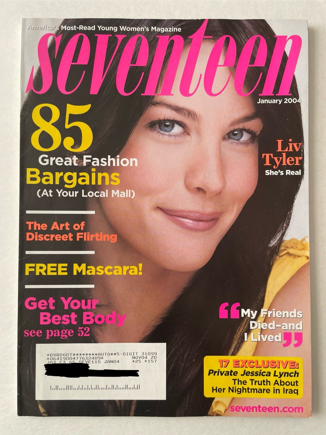 Seventeen Vintage Magazine, January 2004 - Liv Tyler - Very Rare