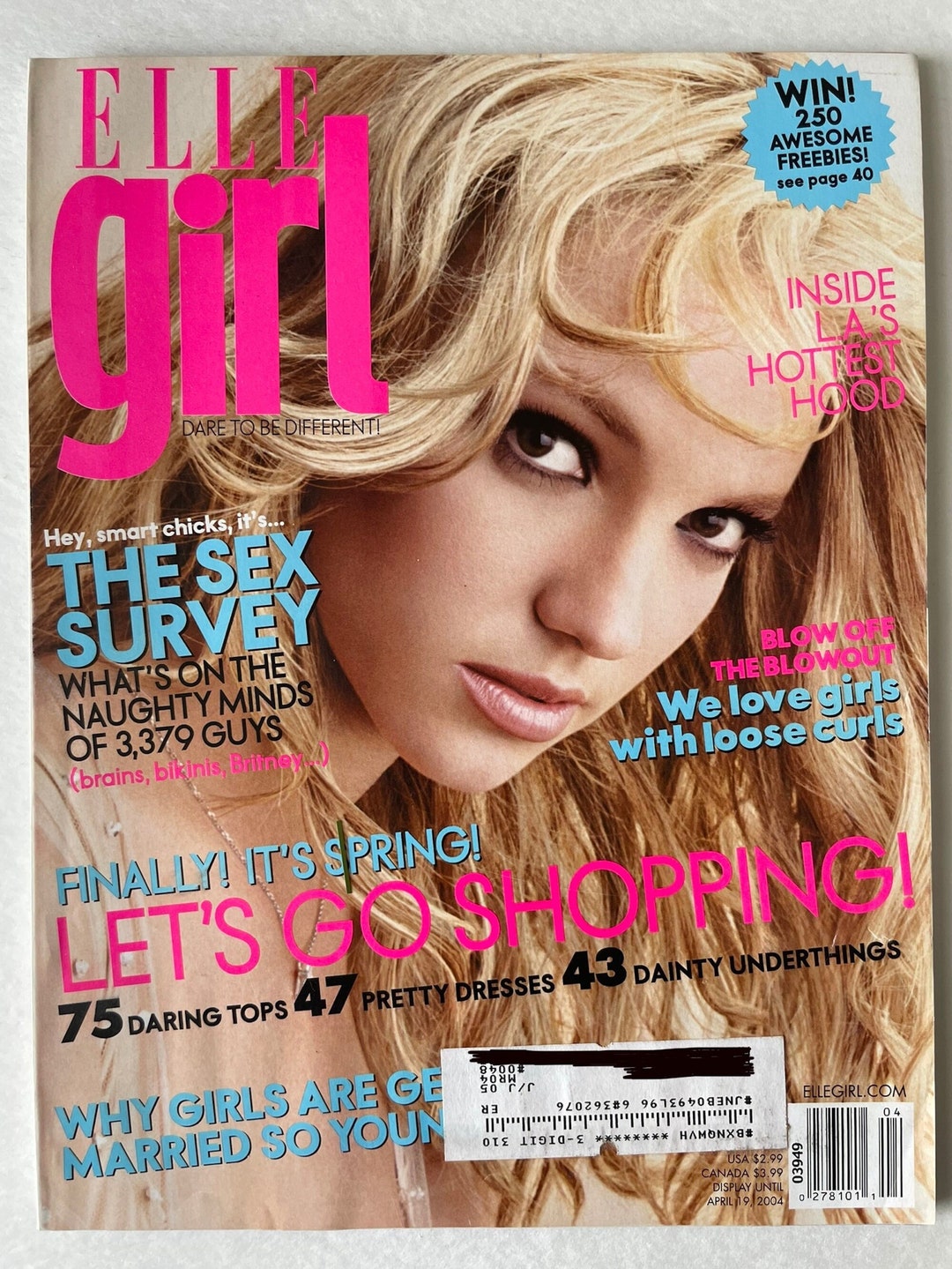 ELLE Girl Magazine, April 2004 - Britney Spears - Etsy