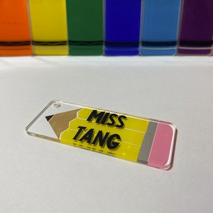 Personalized Pencil Keychain