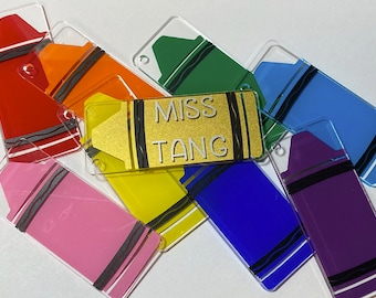 Personalized Crayon Keychain