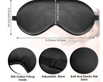 Customized Silk Sleep Mask with Adjustable Strap