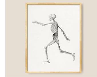 Vintage Skeleton Print: Gothic Halloween Decor (Digital Download)