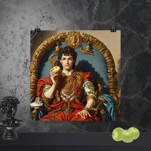 Apollo Print God of Archery, Music and Dance, Truth and Prophecy, Healing and Diseases and more AI Generated Apollo Home and Office Wall-Art