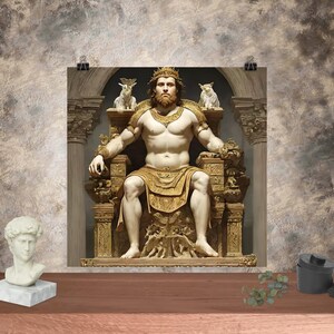 Heracles Print: Greek Mythology Art, Divine Hero Wall Decor