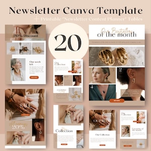Instant Download Email Template Canva Newsletter Template to Customised Email Marketing Template Kit Email Newsletter Canva Template