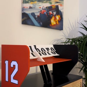 Vintage F1 MP4/4 achtervleugelwand Art afbeelding 1