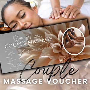 Modello di buono regalo per massaggi/DOWNLOAD IMMEDIATO/Buono regalo per massaggi/Idee per biglietti da visita per massaggi spa/Regalo modificabile anniversario COPPIA