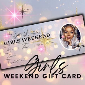 Modèle de bon d’escapade de week-end modifiable| Billet de voyage surprise| Week-end court séjour anniversaire | Coupon cadeau amis| TÉLÉCHARGEMENT INSTANTANÉ
