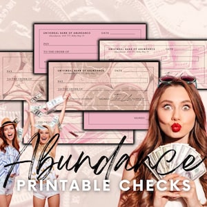 MONEY MANIFESTING CHECK|Universal Bank of Abundance|Attraction Assumption Law|Printable Cheque|Manifest financial freedom|Economy|Finance