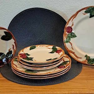 Antique Franciscan Apple Pattern Salad Plates and Dinner Plates Gorgeous Set of 8