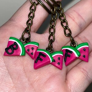 BFF mini watermelon keychain charms