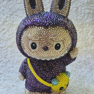 Labubu rhinestoned bank