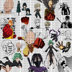 Anime Bundle DigitalDownload, Anime SVG-PNG-PDF, One-Punc-Man, Japanese Svg,Anime Silhouette Svg, AnimeCharacter, Saitama Svg, Anime svg