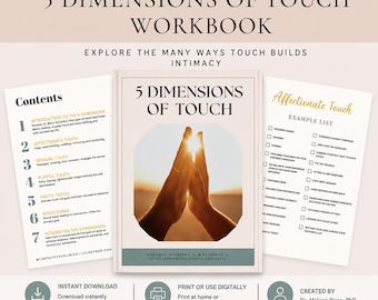 The 5 Dimensions of Touch Workbook | Intimacy Workbook for Couples | Sex Therapy Exercises | Connection Workbook | PDF Download