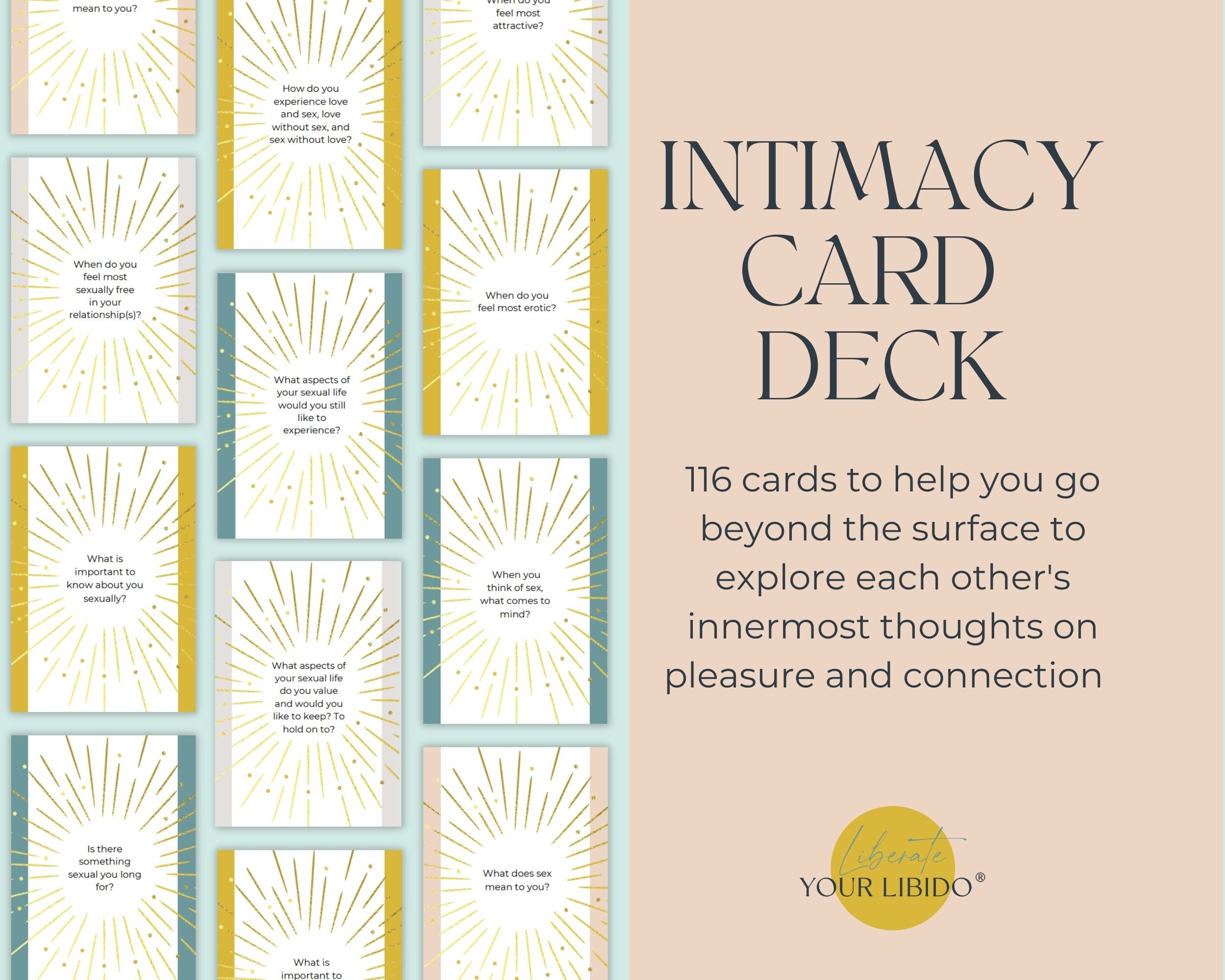 Sexual Intimacy Cards, Sexual Empowerment Question Cards, Date Night Cards & Conversation Starters, Couples Therapy Resources for Wellbeing