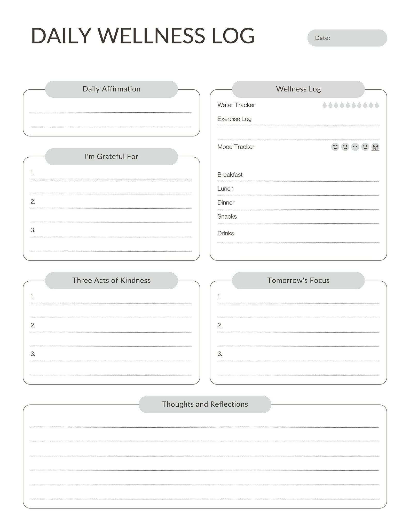 Daily and Weekly Schedule for Family Printable, Wellness Tracker, Habit ...