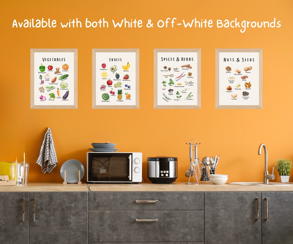 PRINTABLE Montessori Food Groups Posters Set of 8 Bundle for Preschool ...