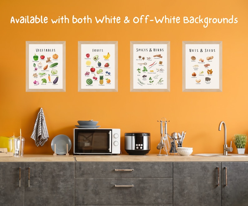 PRINTABLE Montessori Food Groups Posters Set of 8 Bundle for Preschool ...