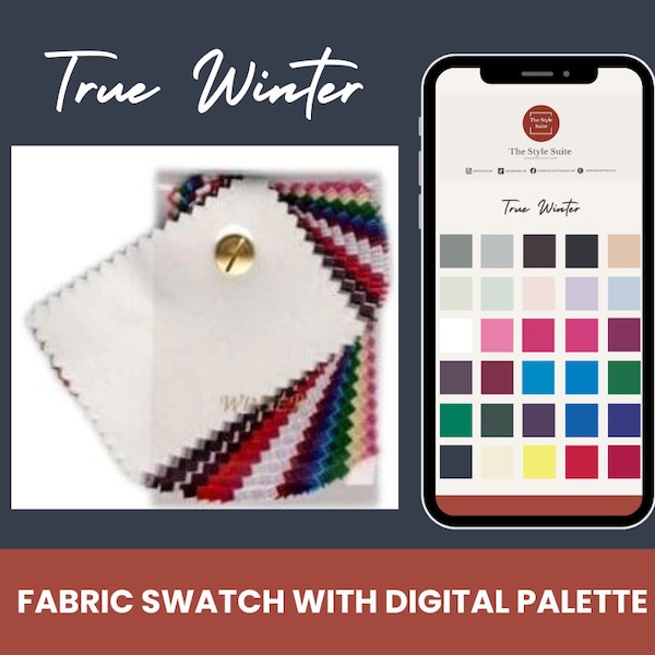 Colour Analysis True Winter Fan - Physical and Digital Swatches