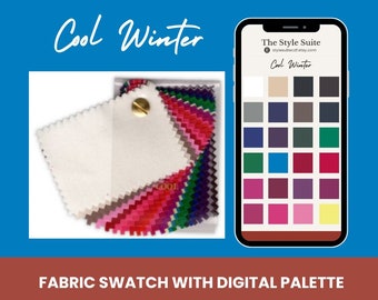 Análisis de color del ventilador Cool Winter: muestras físicas y digitales