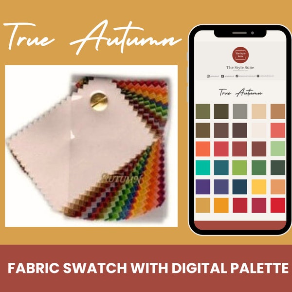 Colour Analysis True Autumn Fan - Physical and Digital Swatches