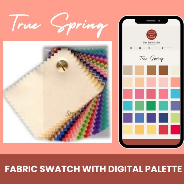 Colour Analysis True Spring Fan - Physical and Digital Swatches