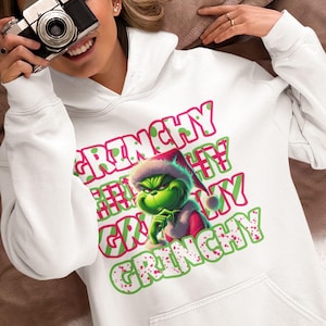 Pink Grinch Christmas PNG: Merry Christmas-sublimatie DTF (digitale download)