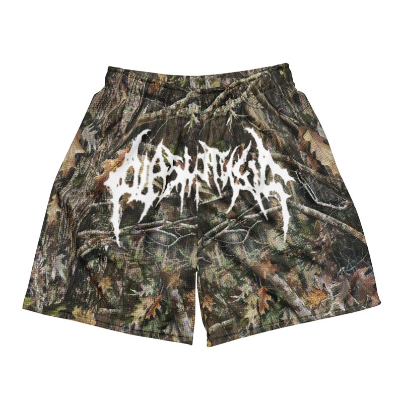 Y2K Forest Camo Streetwear Shorts Y2K Shorts Clothing Brand Opium ...