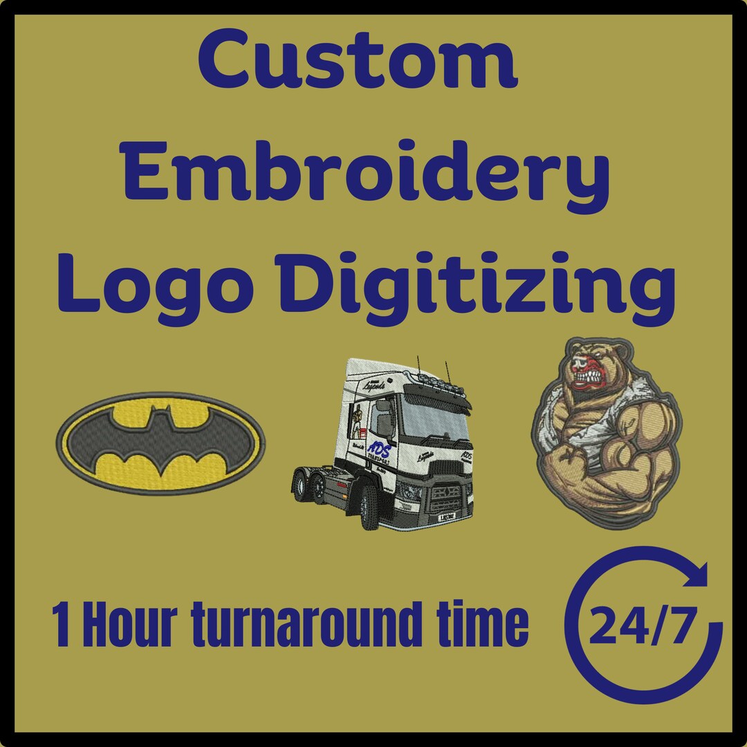 Custom Embroidery Digitizing, Logo Digitizing, Embroidery Digitizing