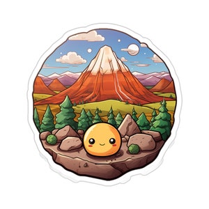 Pet Rock Lost in the Mountains Sticker